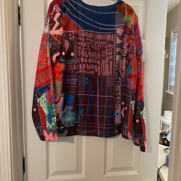 🌺Silky Multi-Color Multi-Pattern Dress Shirt - Picture 2 of 4